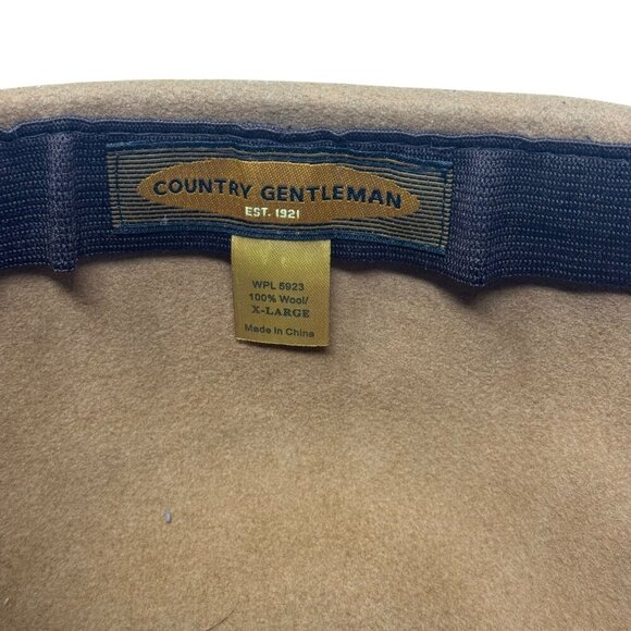 Country Gentleman Ascot mens hat size XL wool newsboy cap camel color wool VTG - Picture 6 of 7